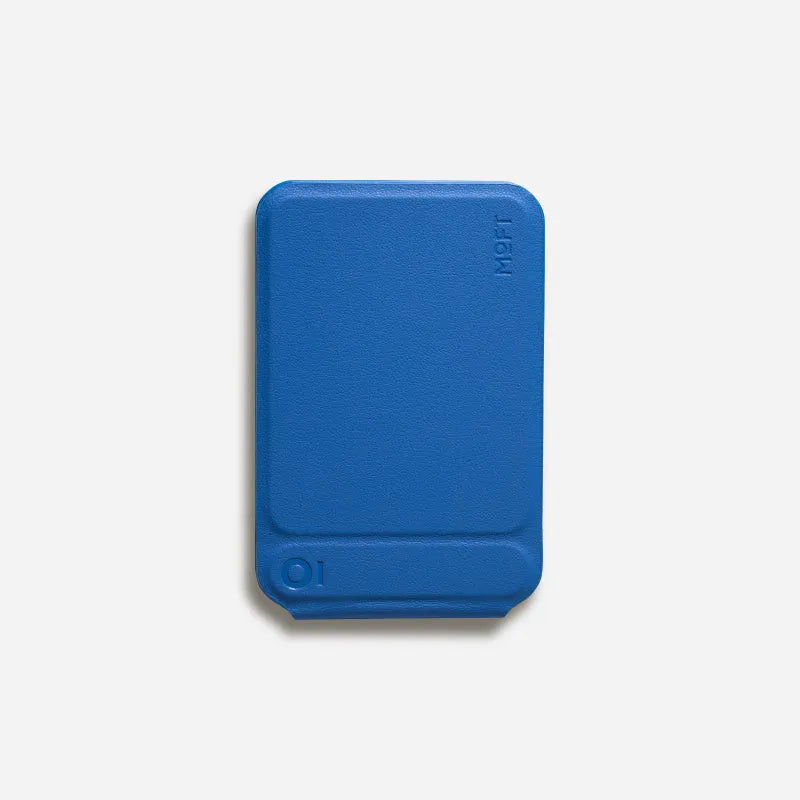 Slim magnetic mobile phone holder case in four colour options showing leather and fibre glass construction