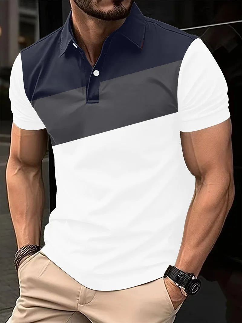 Men's loose fit short sleeve t-shirt with 3D digital printed design in colour LMPL047