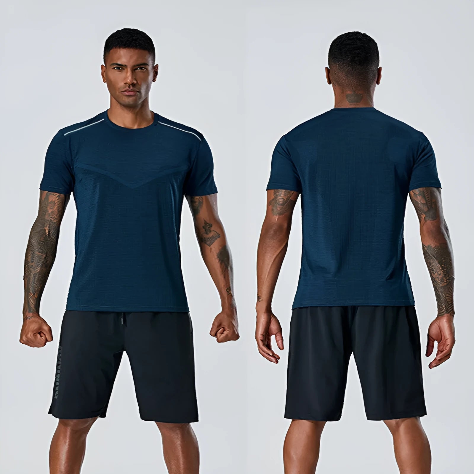 Quick-drying polyester T-shirt for men and women in Army Green colour, front view