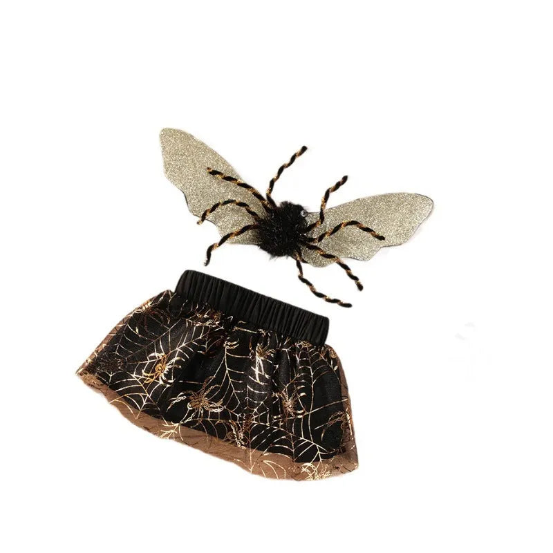 Suit-colour Halloween dog costume shown in S, M, L, and XL sizes for small to large breed pets