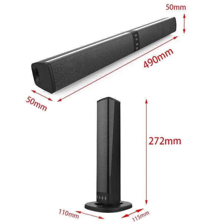 BS-36 black split wireless Bluetooth speaker pair for desktop stereo sound with USB power