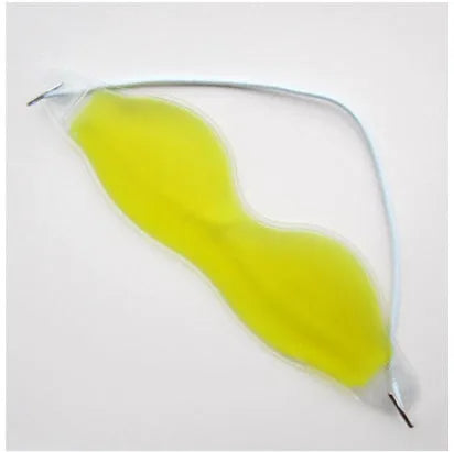 Reusable gel ice eyeshade in green colour for eye protection and cooling relief