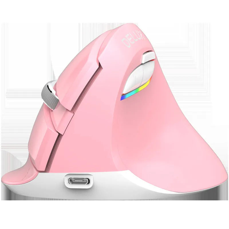 Colorful M618mini wireless ergonomic mouse with USB receiver and charging cable