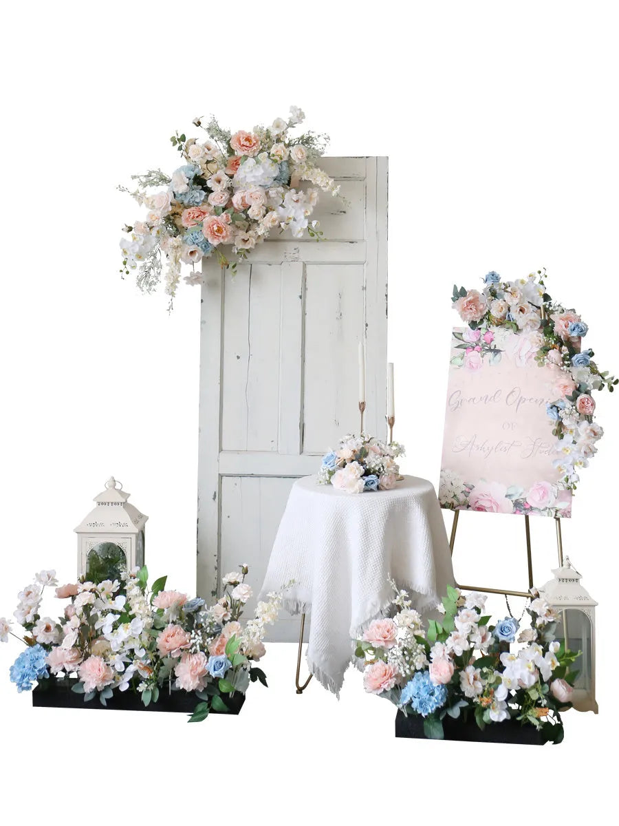 Silk artificial flower with moist finish in A Floral colour for wedding photography decoration