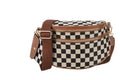 Women's Oxford nylon crossbody bag, canvas shell with card pocket, 27x14x22cm