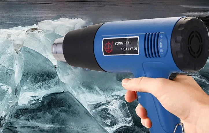 Industrial heat gun 1500W 220V with variable temperature 300-500°C dual air flow and overheat protection