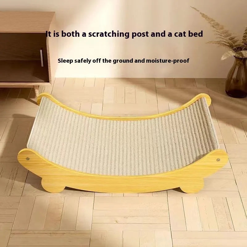 Sisal blanket cat scratching board in pastoral style, shown in two size options.