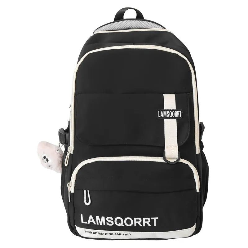High school student backpack in waterproof nylon with curved shoulder straps and under 20L capacity