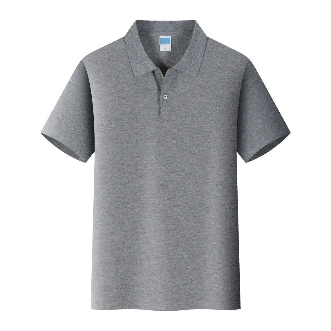 Short-sleeved cotton advertising shirt in a straight fit, shown in multiple colour options.