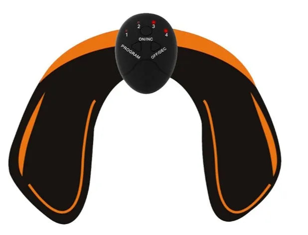EMS electrical muscle stimulator unit with gel pads for hip and abdominal toning