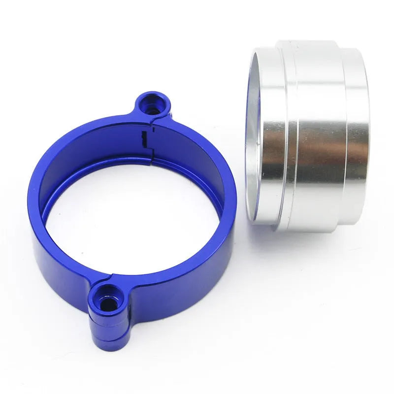 Black aluminium fixed movement clamp for car exhaust downspout, 2-4 inch size, 800psi burst rating