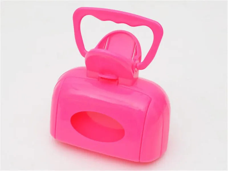 Pet toilet made from non-toxic PP plastic in blue, green, and red colours