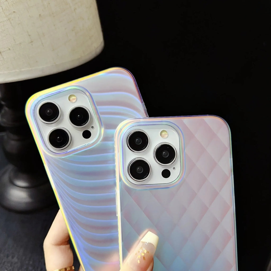 Frosted double-layer TPU PC colour-changing drop-resistant protective cover for iPhone 11-16 Pro Max in feather pattern