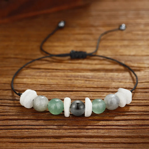 New Wax Line manually processed geometric stone bracelet in colour 3906