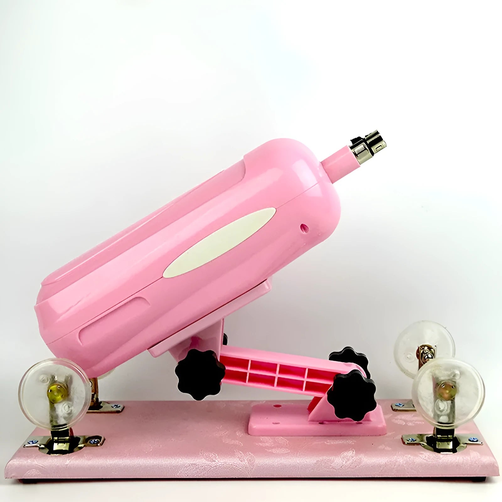 Women's automatic telescopic thrusting sex tool in purple, black, or pink with PVC construction