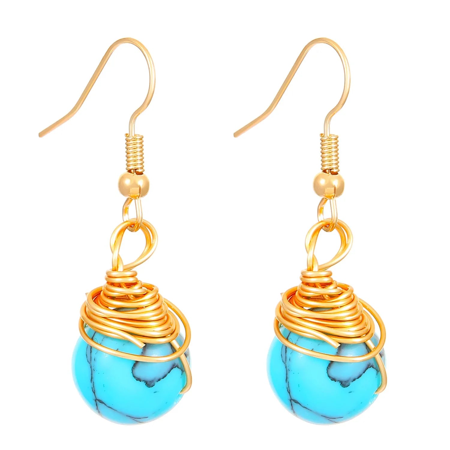 Retro droplet lantern earrings in teardrop shape, alloy with electroplated finish, colour option ZZ013