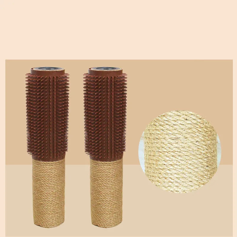 Sisal scratching post for cats measuring 30cm high in brown or grey colour options