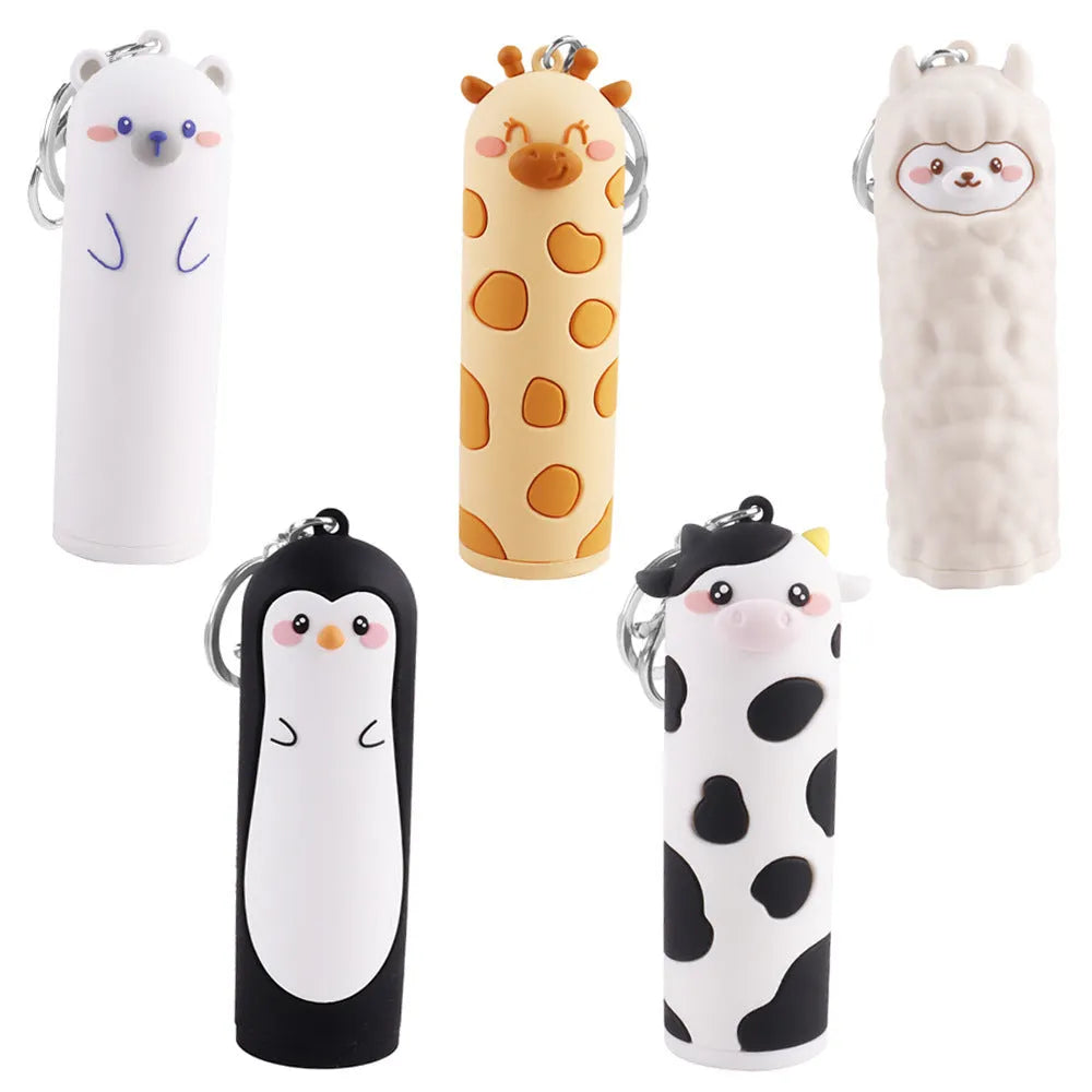 Cartoon animal style power bank 5000mAh in polar bear design with PVC shell portable charger