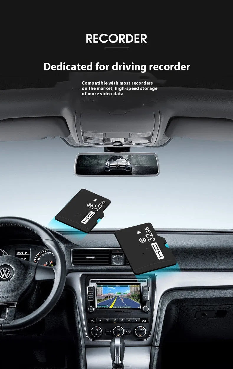TF memory card microSD for recorders dashcams CCTV with capacity options up to 512GB