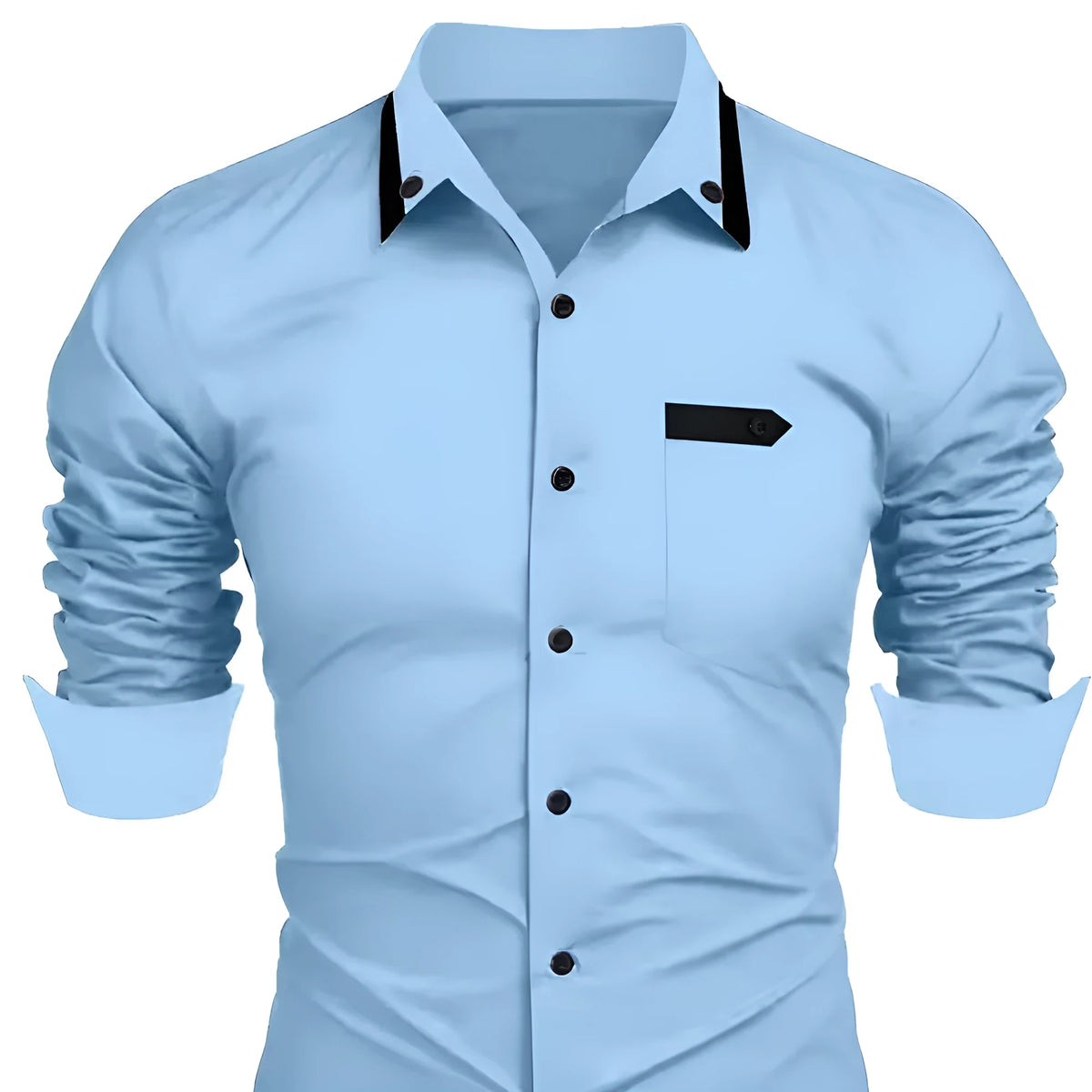 Men's casual long-sleeved cotton blend shirt in loose cardigan style, available in 8 colours and sizes S to XXXL