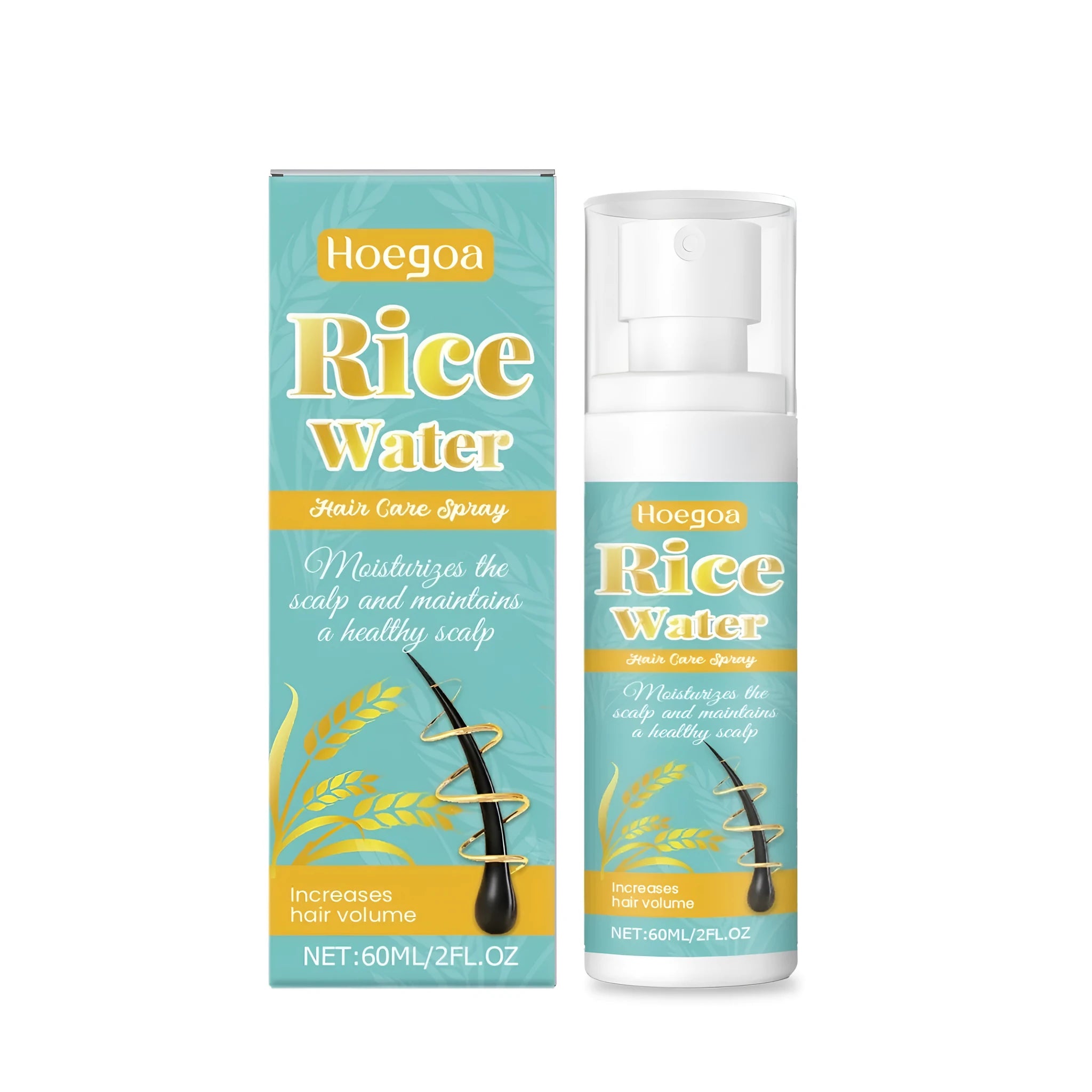60ml bottle of ginger and rosemary hair care spray with vitamin E