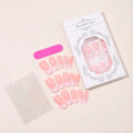 French Love Pearl artificial nail stickers in white XD93 with jelly glue and polish rub