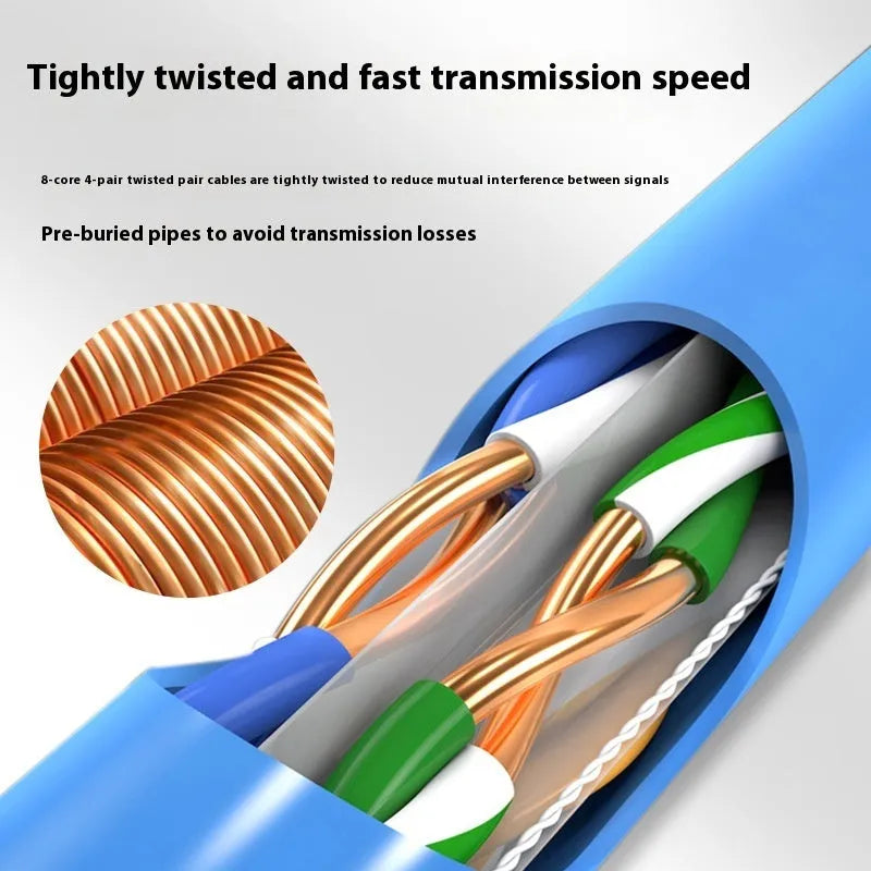 305-metre reel of blue or grey Cat6/Cat6A network cable with oxygen-free copper core