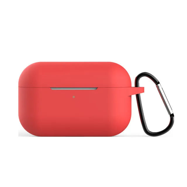 Soft silicone protective cover for AirPods Pro wireless headphones in multiple colours.