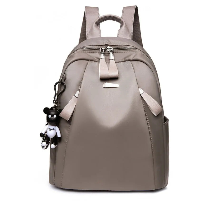 Medium square rucksack in Oxford cloth with internal organisers and double straps