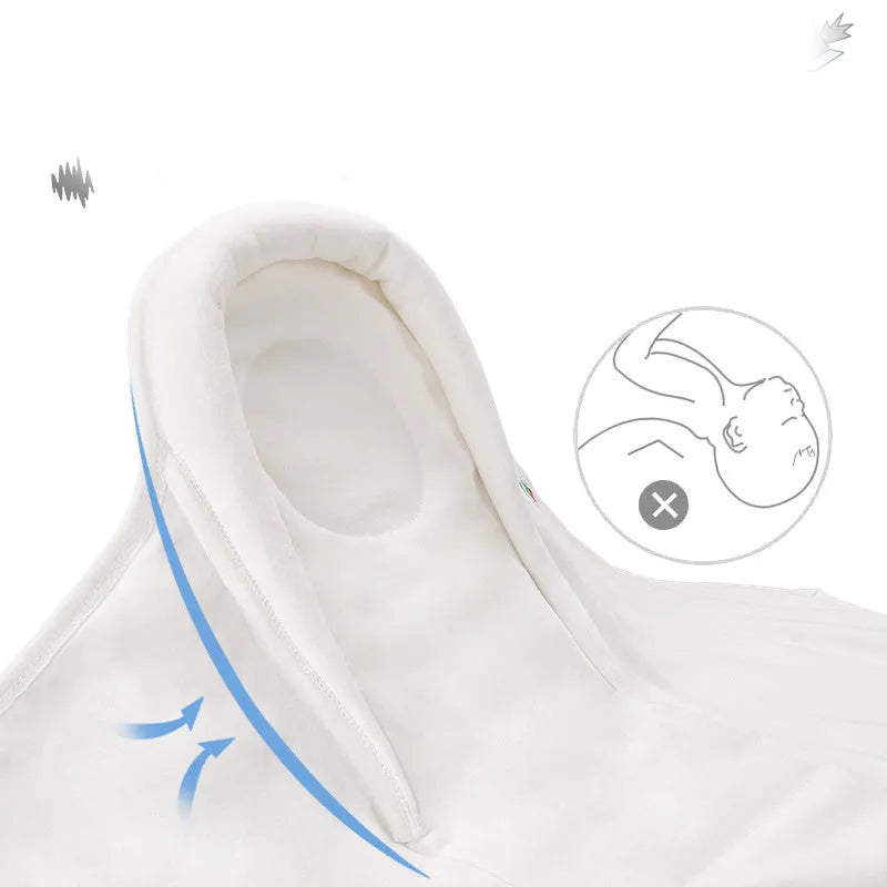 Pure cotton baby swaddle in a dinosaur print, shown laid flat at 30 by 60 cm.