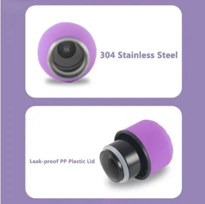 Insulated stainless steel water bottle mug with rubber painted surface and vacuum flask design in multiple colours