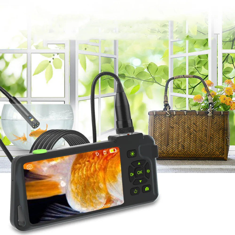 Handheld industrial endoscope with 4.5-inch screen and 5.5mm diameter inspection probe
