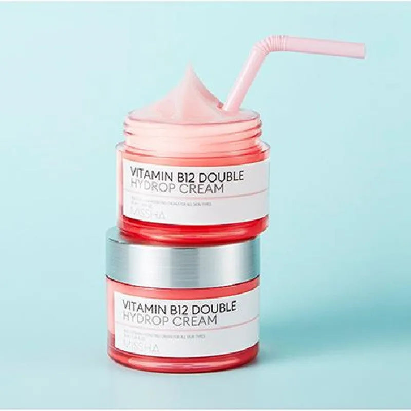 Missha Vitamin B12 Pink Moisturizing Cream 50ml in pink tub with white lid