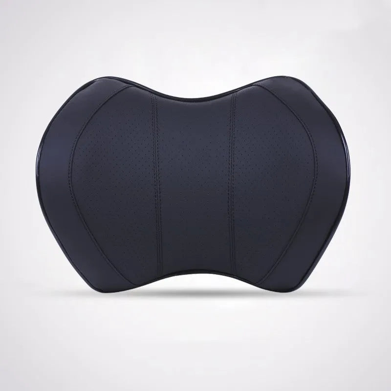 Car headrest with space memory cotton in black and red fabric cover