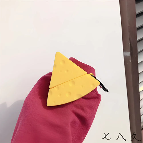 Yellow silicone protective case cover for Apple AirPods 1, AirPods 2 and AirPods Pro 3 generation.