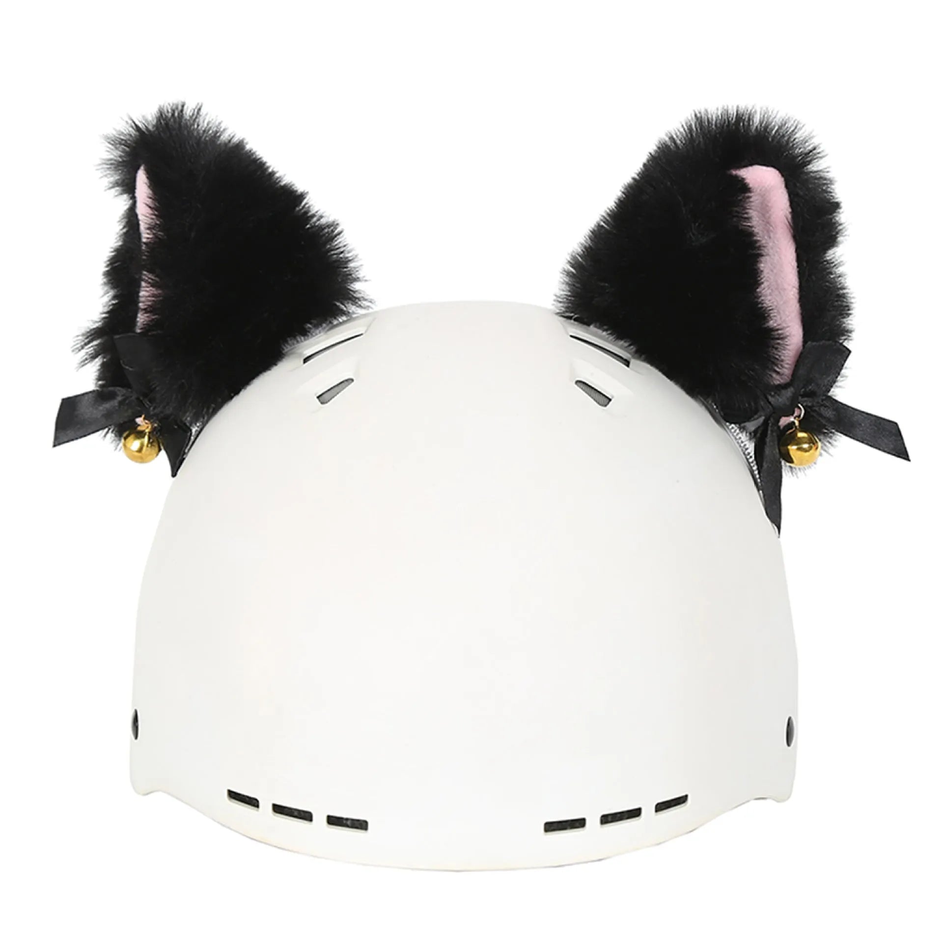 Plush fabric cartoon helmet hat decoration for ski helmets in multiple style variations