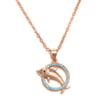 Dolphin Necklace copper pendant simple fashion Rose Gold Silver women's accessory