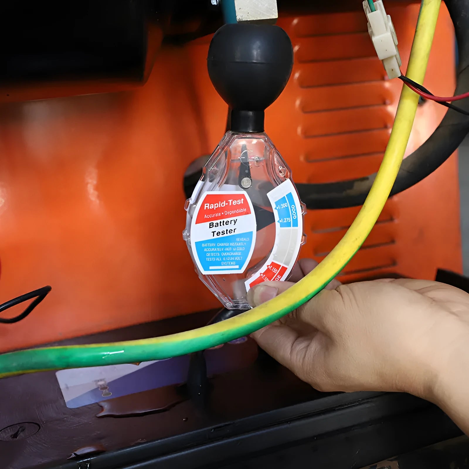 ABS suction electrolyte hydrometer for lead acid battery fluid testing with measurement scale