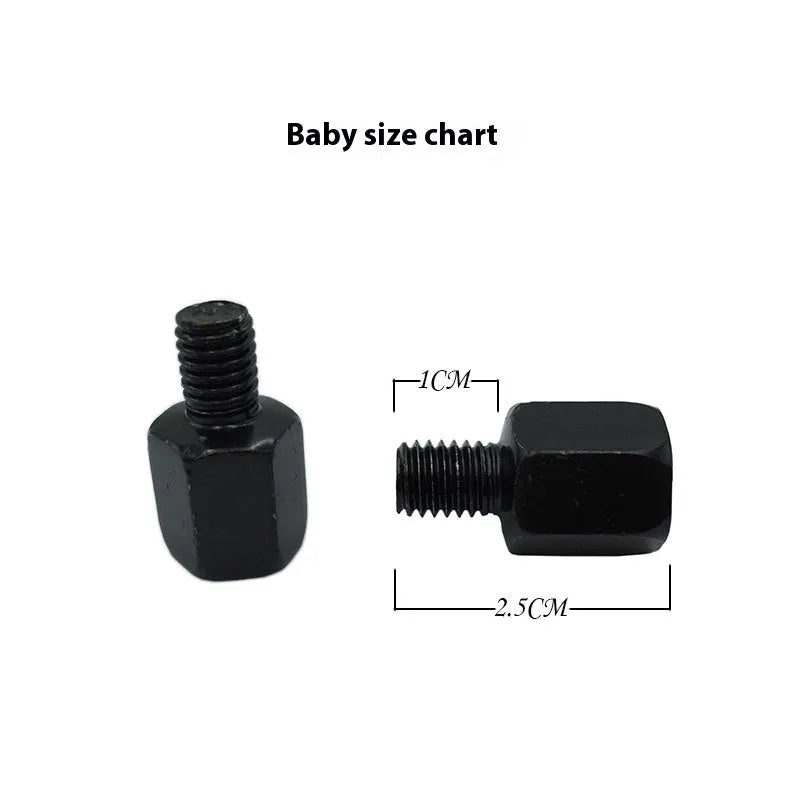 Iron motorcycle rearview mirror connecting screw with 8 to 10 positive thread for secure mirror mounting