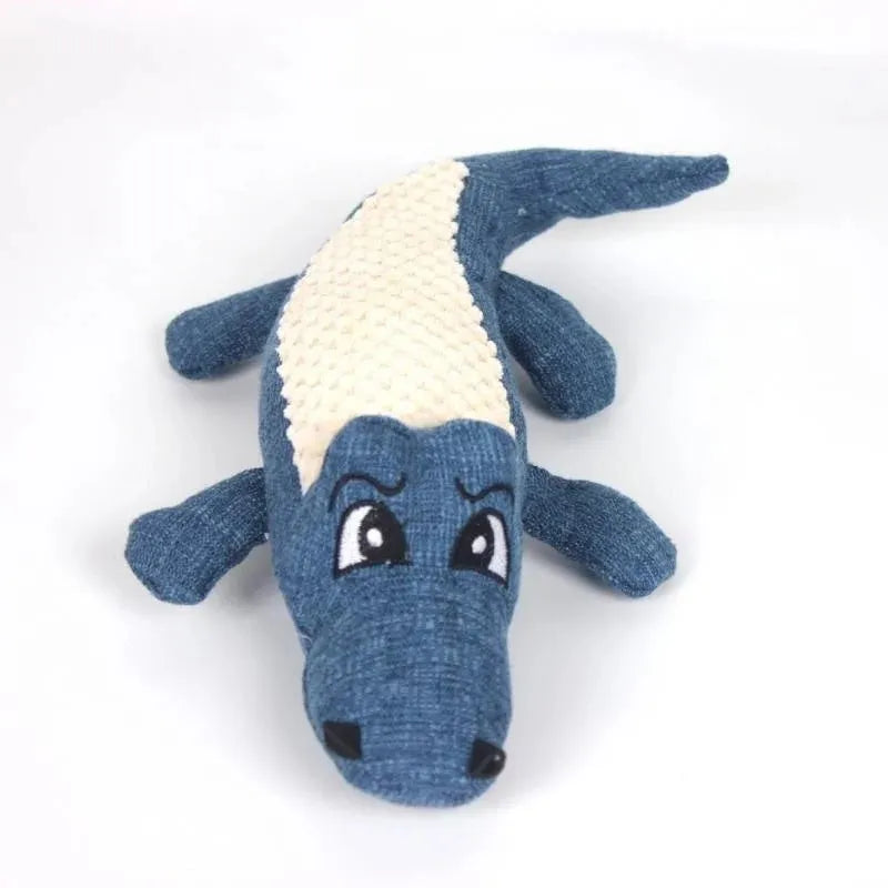 Corn grid textured pet plush toy with biting sound function in blue, green or red colours