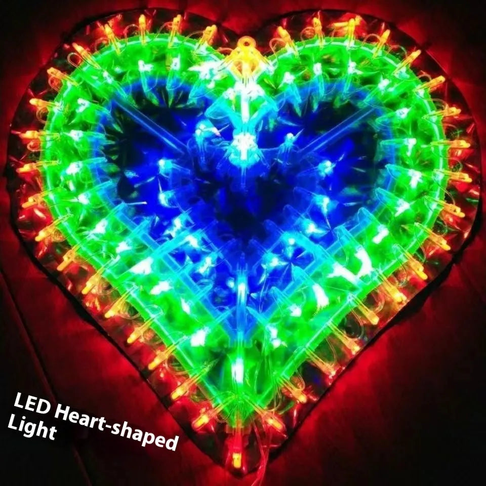 Christmas festival plug-in outdoor decorative string lights with peacock, love, sunflower, and star-shaped plastic bulbs