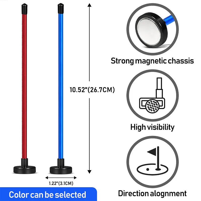 Golf swing trainer with magnetic direction bar and aluminium alloy construction