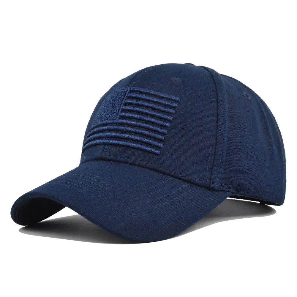 Cotton stereo embroidered peaked cap hard top dome crown sun hat with 7.5cm brim adjustable 54-60cm