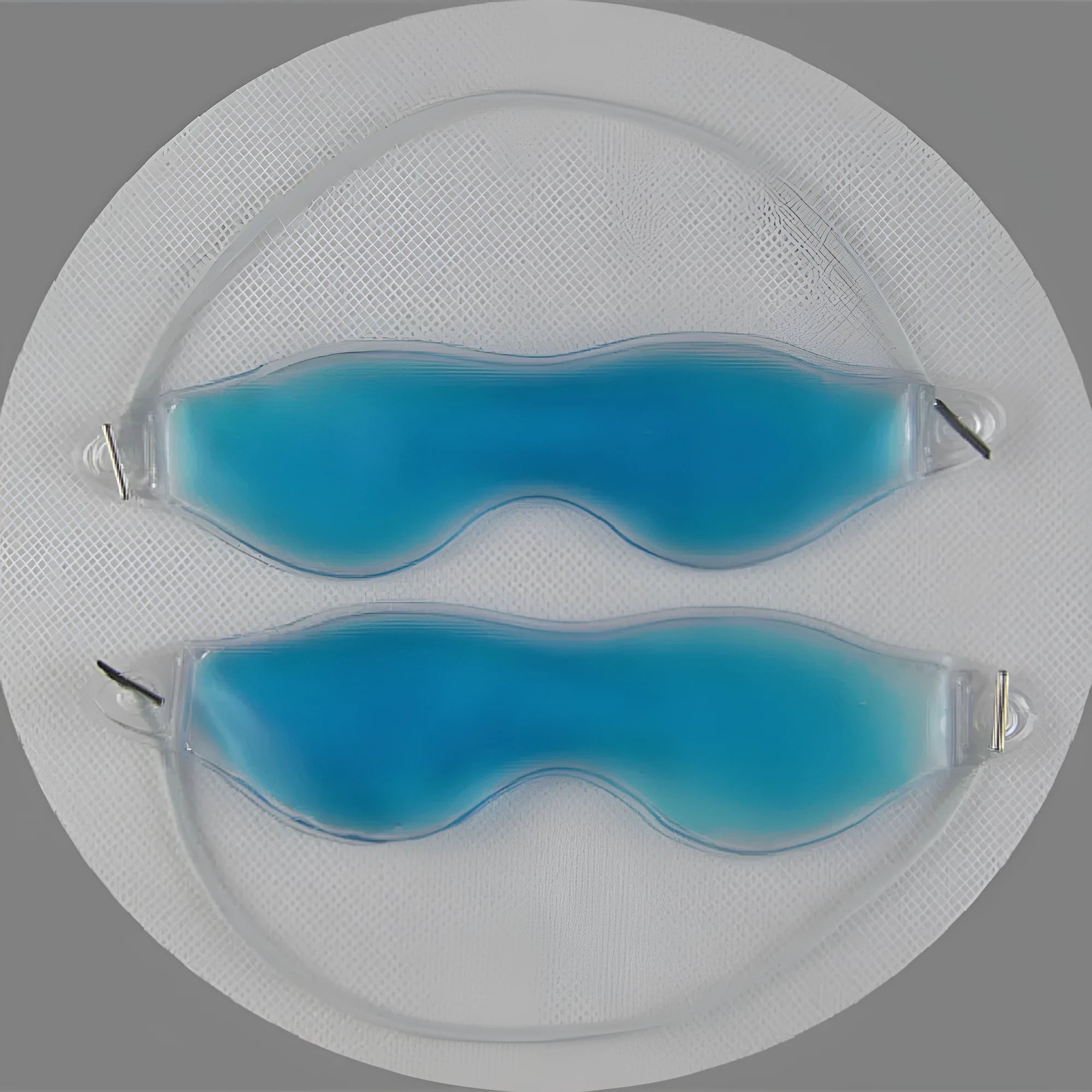 Reusable gel ice eyeshade in green colour for eye protection and cooling relief