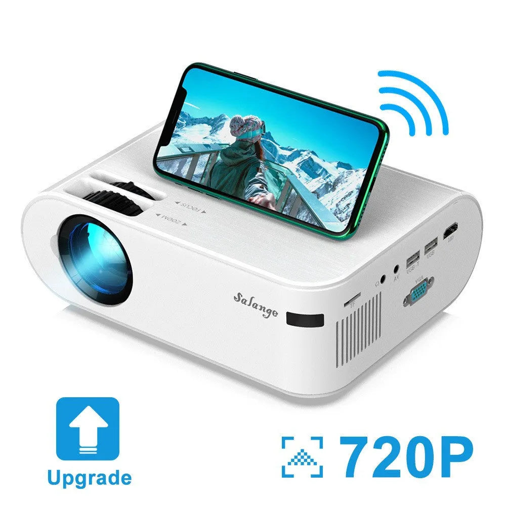 720p portable smart projector P62 with Wi-Fi screen mirroring and built-in speakers