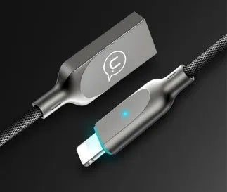 8 pin charger cable compatible with Apple with ballistic nylon cord and zinc alloy joints