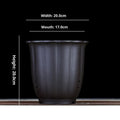 Round desktop bonsai basin with ceramic flower pot in colour choice black purplish red wine red