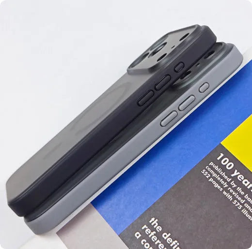 Magnetic skin-feel phone case for iPhone 17 with fine hole lens cover in Matte Black