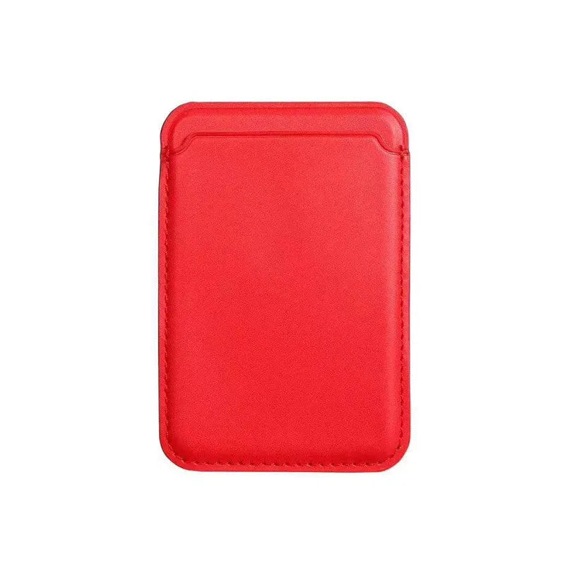 Black PU magnetic wallet case for iPhone with card holder on back