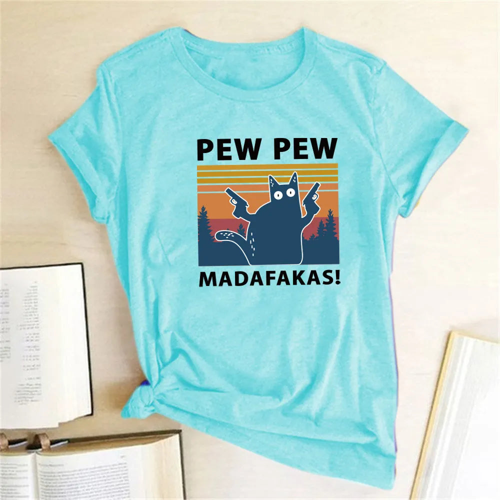Street style printed t-shirt with short sleeves and round neck collar in multiple colour options